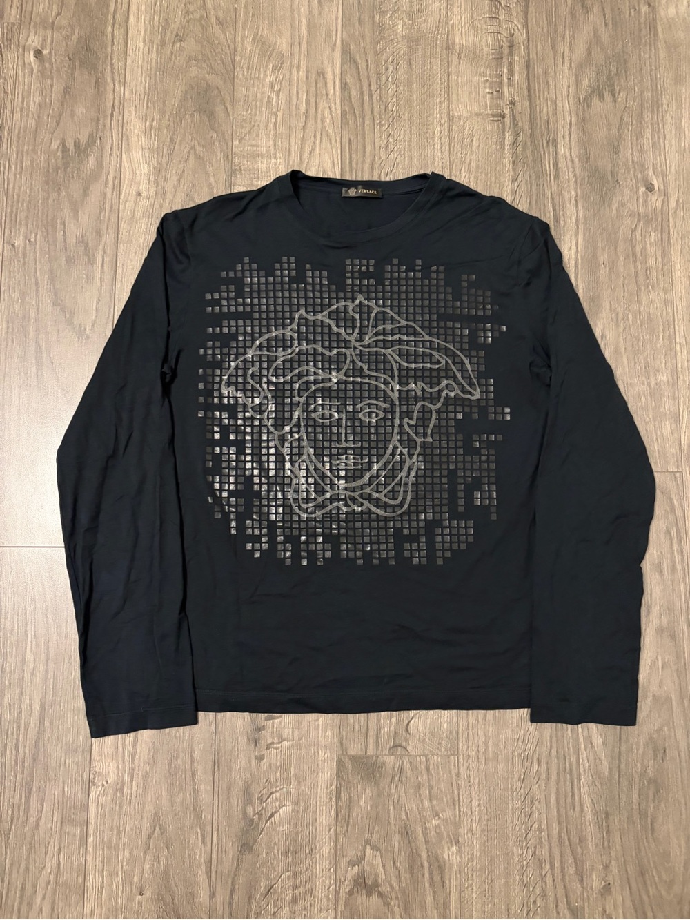 Versace Men's Long Sleeve Medusa Graphic Black